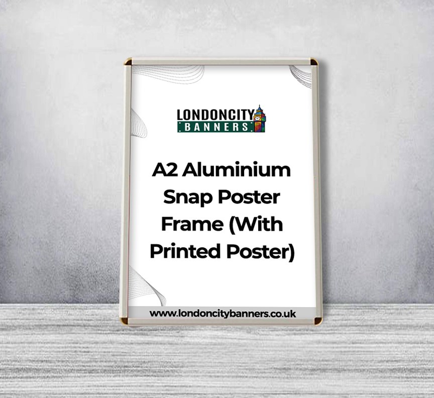 A2 Aluminium Snap Poster Frame (With Printed Poster)