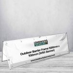 Outdoor Barrier Frame 1500mm x 700mm (With Banner)