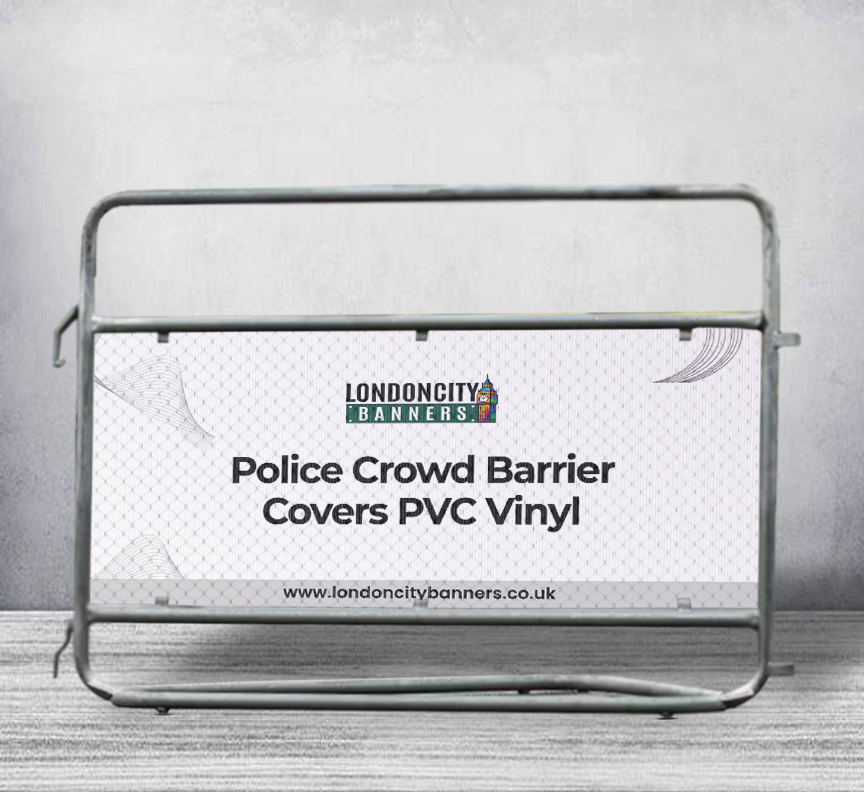 POLICE CROWD BARRIER COVERS & BANNERS – PVC VINYL