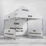 Printed Pop Up Gazebo 3m x 3m (with Wheeled Case & Pegs)
