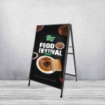 Sandwich Pavement A-frame Sign Board 900mm x 600mm (with Printed Poster)