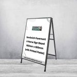 Sandwich Pavement A-frame Sign Board 900mm x 600mm (with Printed Poster)
