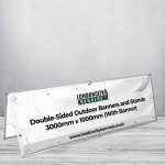 Double-Sided Outdoor Banners and Stands 3000mm x 1000mm (With Banner)
