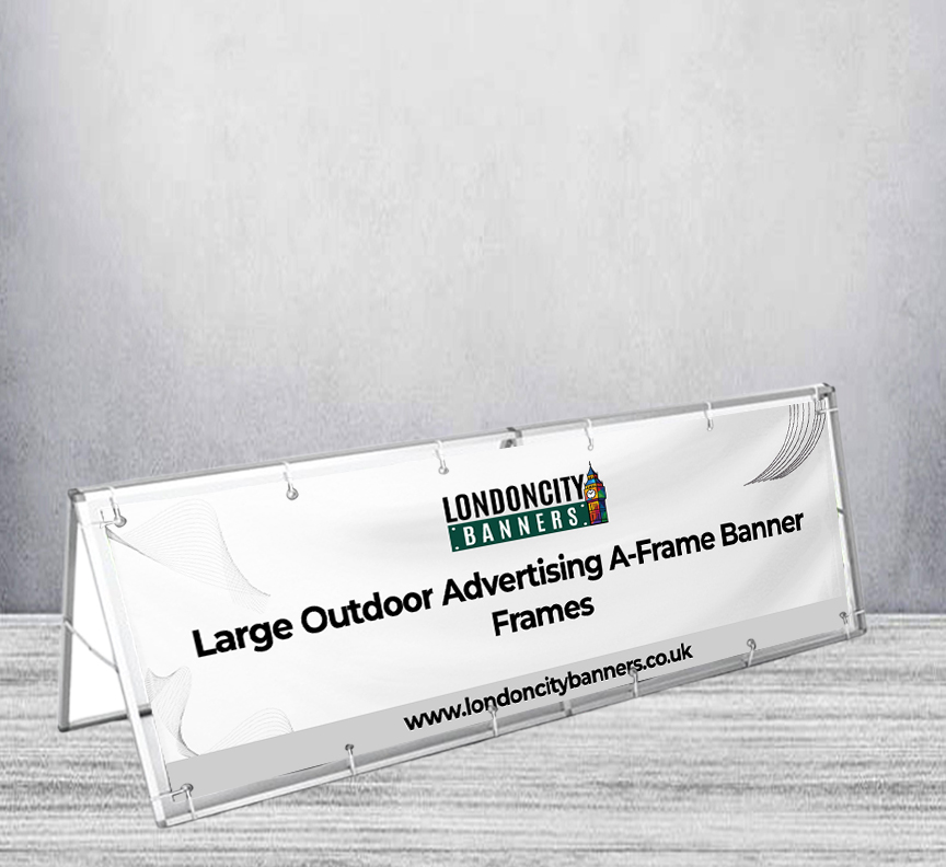 Large Outdoor Advertising A-Frame Banner Frames 1500mm x 700mm (With Banner)