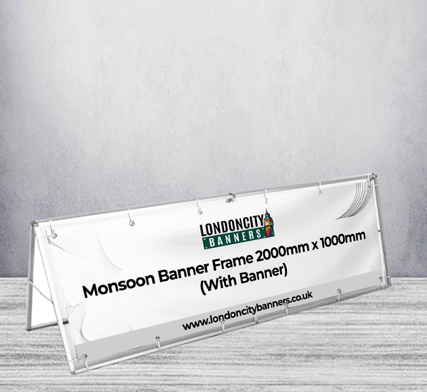 Monsoon Banner Frame 2000mm x 1000mm (With Banner)