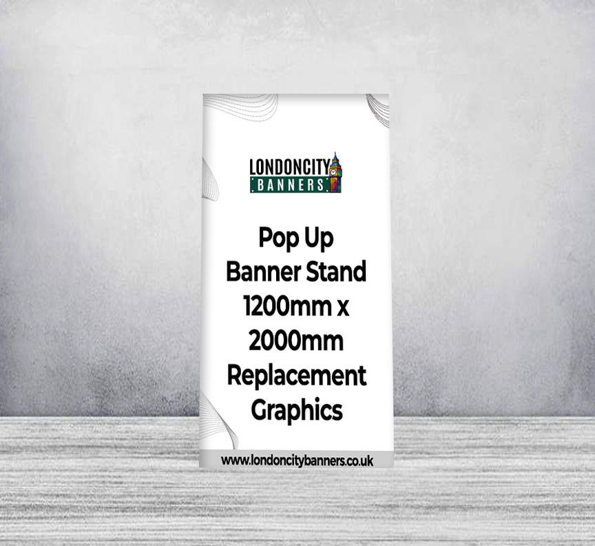 Pop Up Banner Stand 1200mm x 2000mm Replacement Graphics