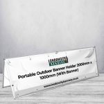 Portable Outdoor Banner Holder 2000mm x 1000mm (With Banner)