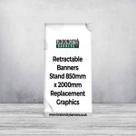 Retractable Banners Stand 850mm x 2000mm Replacement Graphics