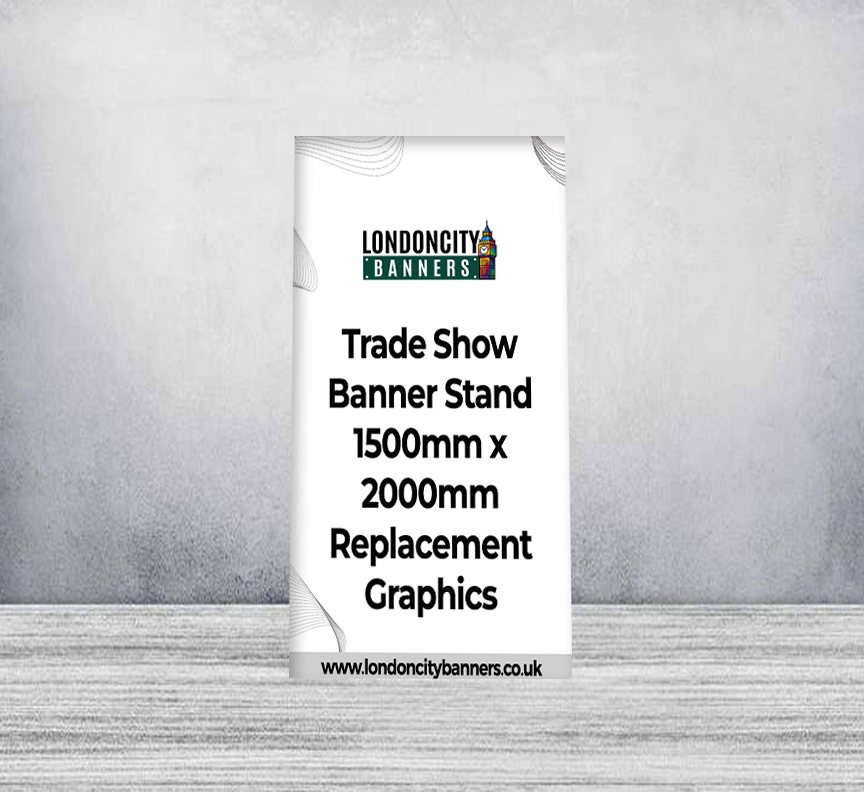 Trade Show Banner Stand 1500mm x 2000mm Replacement Graphics