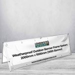 Weatherproof Outdoor Banner Frame System 2000mm x 1000mm (With Banner)