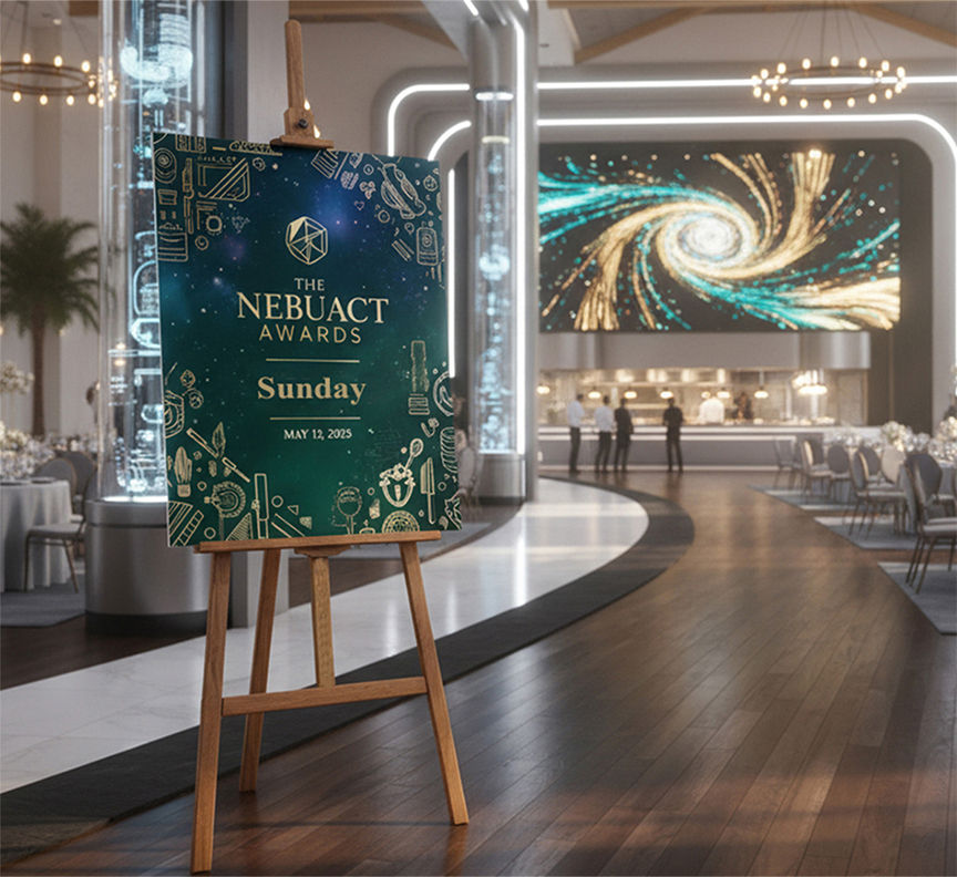 Award Ceremony Gala Easel With Printed Sign