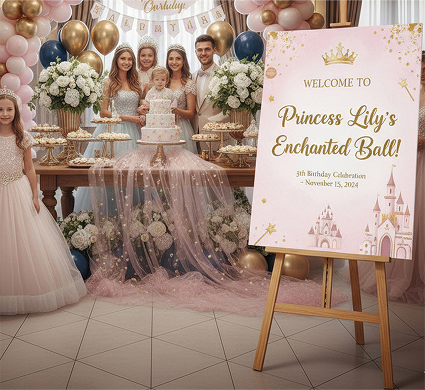 Birthday Easel With Printed Board