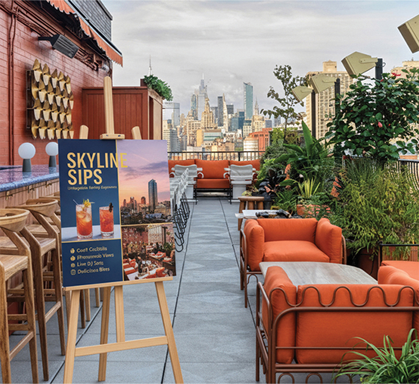 Hotel Event Easel With Printed Board